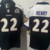 Mens Baltimore Ravens #22 Derrick Henry Black White Gratitude F.U.S.E. Limited Jersey
