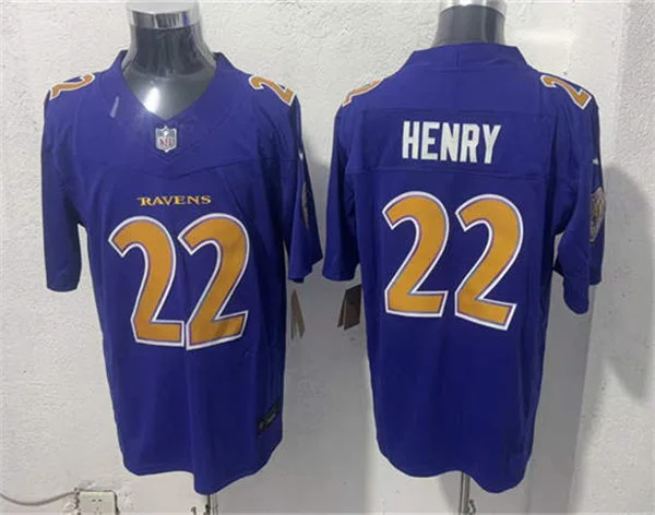 Mens Baltimore Ravens #22 Derrick Henry Nike Purple Alternate Vapor F.U.S.E 2026 Next Flight Jersey