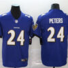 Mens Baltimore Ravens #24 Marcus Peters Nike Purple Vapor Limited Player Jersey