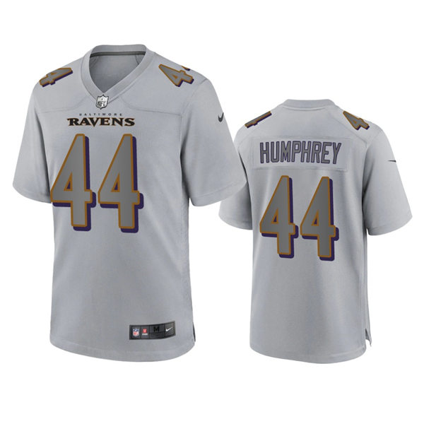 Mens Baltimore Ravens #44 Marlon Humphrey Gray Atmosphere Fashion Game Jersey