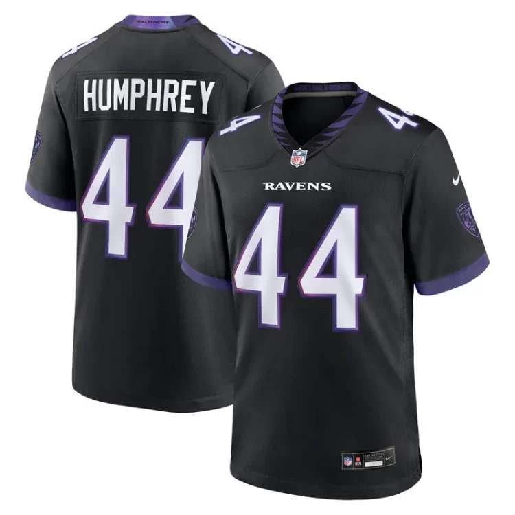 Men's Baltimore Ravens #44 Marlon Humphrey Nike 2026 Next Flight Black Alternate Vapor F.U.S.E Limited Jersey