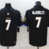 Mens Baltimore Ravens #7 Trace McSorley Nike Black Vapor Limited Player Jersey