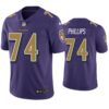 Mens Baltimore Ravens #74 Tyre Phillips Nike Purple Color Rush Player Limited Jersey