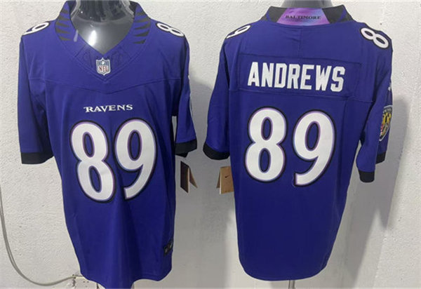 Men's Baltimore Ravens #89 Mark Andrews Nike 2026 Next Flight Purple Vapor F.U.S.E Limited Jersey
