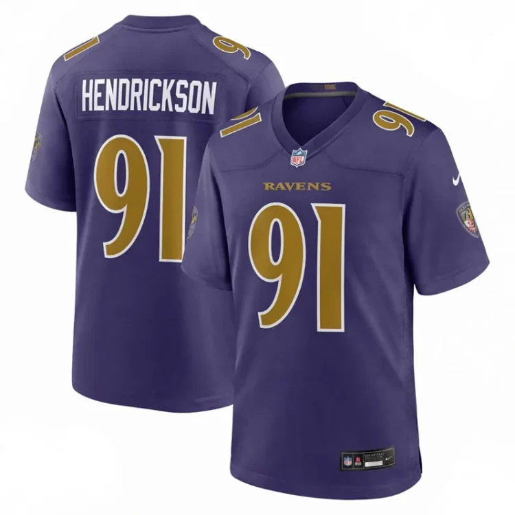 Mens Baltimore Ravens #91 Trey Hendrickson Nike Purple Alternate Vapor F.U.S.E  2026 Next Flight  Jersey