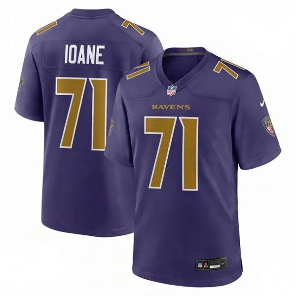 Men's Baltimore Ravens #71 Vega Ioane Nike Purple Alternate Vapor F.U.S.E 2026 Next Flight Jersey