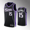 Mens Sacramento Kings #15 Davion Mitchell  2023-24 Black Icon Edition Player Jersey