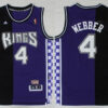 Men's Sacramento Kings #4 Chris Webber Hardwood Classic Purple Swingman Throwback Jersey