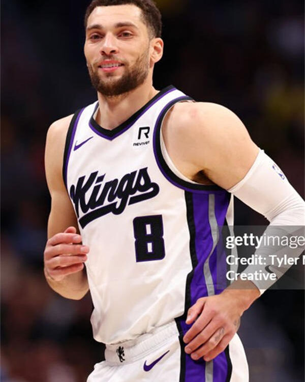 Mens Sacramento Kings #8 Zach LaVine White Association Edition Player Jersey