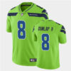 Mens Seattle Seahawks #8 Carlos Dunlap II Nike Neon Green Color Rush Limited Jersey