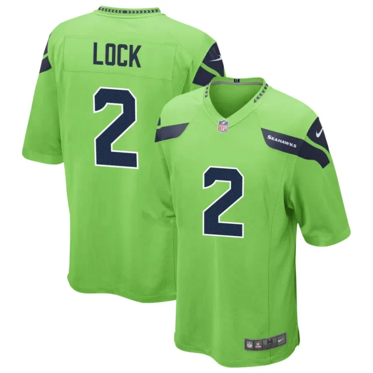 Men's Seattle Seahawks #2 Drew Lock Nike Neon Green Alternate Vapor F.U.S.E. Limited Jersey