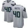 Men's Seattle Seahawks #40 Robbie Ouzts Nike Gray Alternate Vapor F.U.S.E. Limited Jersey