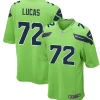 Men's Seattle Seahawks #72 Abraham Lucas Nike Neon Green Alternate Vapor F.U.S.E. Limited Jersey