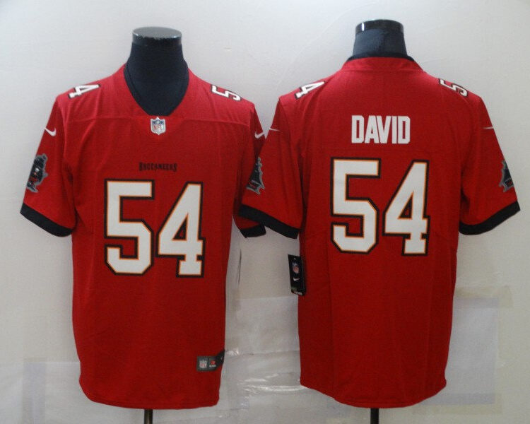 Men's Nike #54 Lavonte David Red Tampa Bay Buccaneers Super Bowl LV Game Jersey