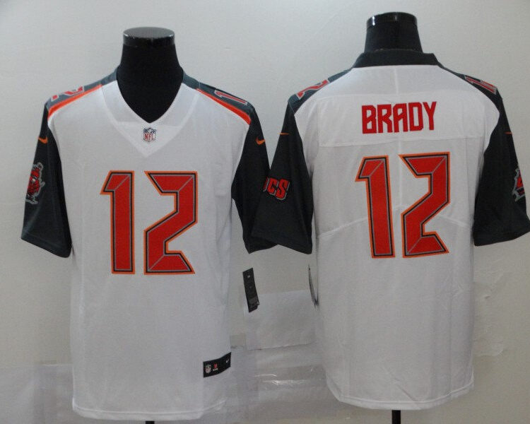 Men's Tampa Bay Buccaneers #12 Tom Brady Nike Old White Game Player Football Jersey