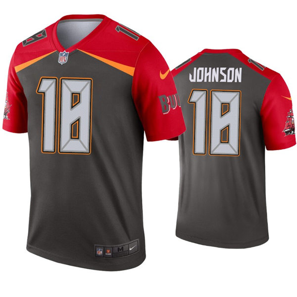 Mens Tampa Bay Buccaneers #18 Tyler Johnson Nike Red Pewter Inverted Legend Jersey