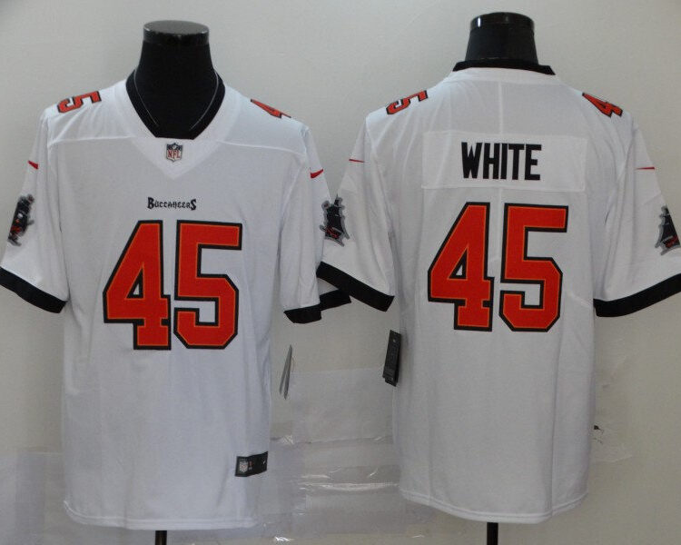 Men's Tampa Bay Buccaneers #45 Devin White Nike White Game Football Jersey