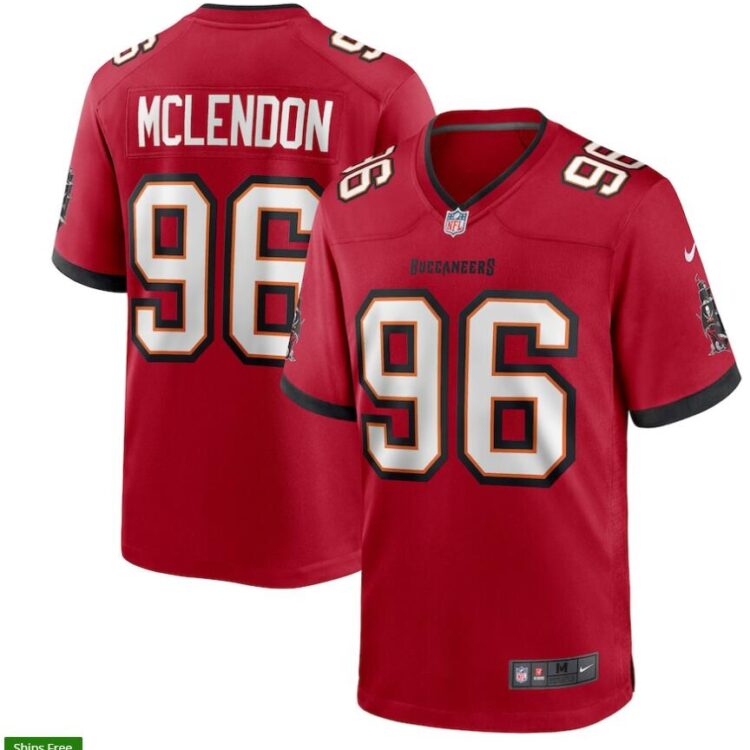 Mens Tampa Bay Buccaneers #96 Steve McLendon Nike Home Red Vapor Limited Jersey