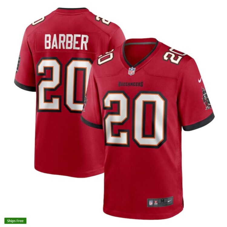 Mens Tampa Bay Buccaneers Retired Player #20 Ronde Barber Nike Home Red Vapor Limited Jersey