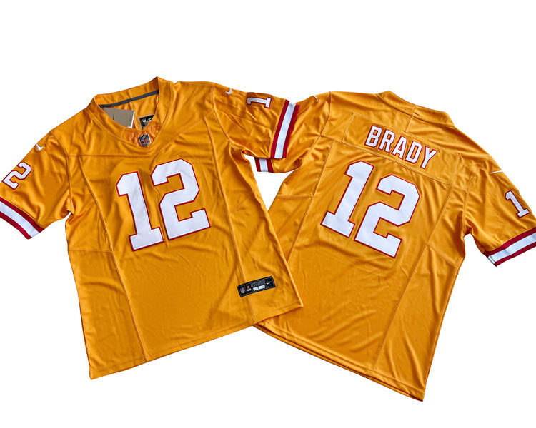 Mens Tampa Bay Buccaneers #12 Tom Brady Nike Orange Retro Vapor F.U.S.E. Limited Jersey