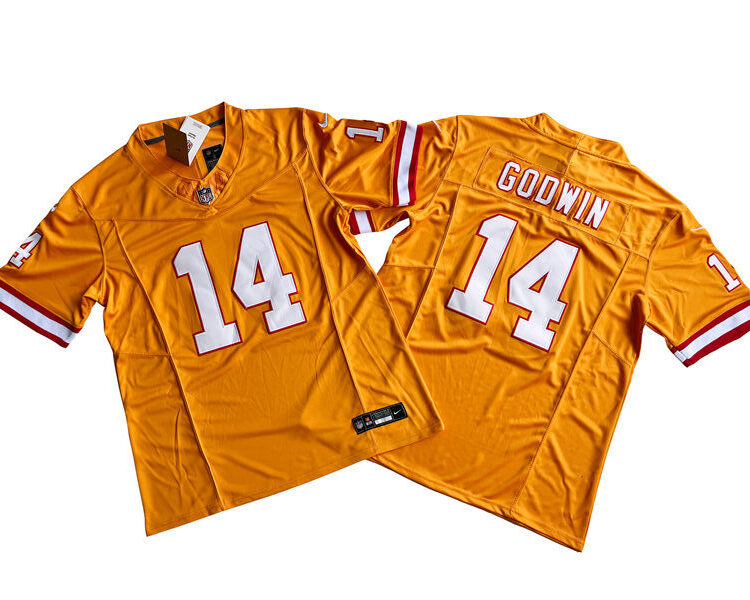 Mens Tampa Bay Buccaneers #14 Chris Godwin Nike Orange Retro Vapor F.U.S.E. Limited Jersey