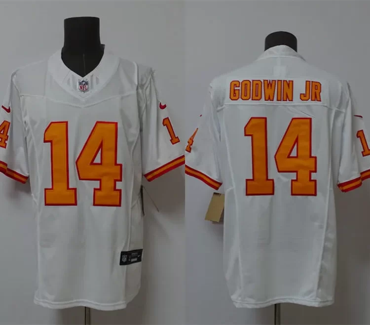 Mens Tampa Bay Buccaneers #14 Chris Godwin Nike White 50th Season F.U.S.E. Limite Jersey