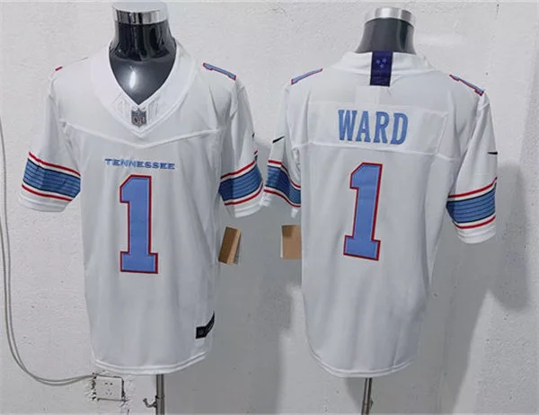 Mens Tennessee Titans #1 Cam Ward Nike 2026 White Vapor F.U.S.E. Limited Jersey