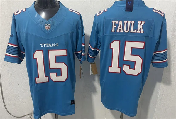 Mens Tennessee Titans #15 Keldric Faulk Nike 2026 Light Blue Vapor F.U.S.E. Limited Jersey