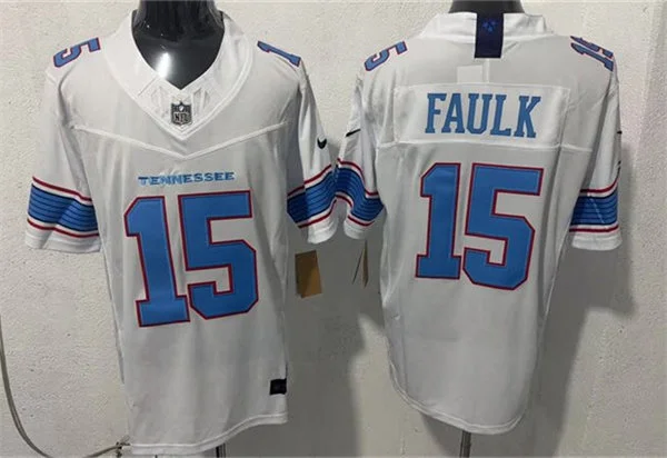 Mens Tennessee Titans #15 Keldric Faulk Nike 2026 White Vapor F.U.S.E. Limited Jersey