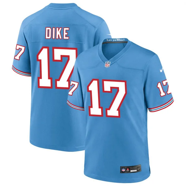 Mens Tennessee Titans #17 Chimere Dike Nike Light Blue Oilers Throwback Vapor F.U.S.E. Limited Jersey