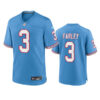 Mens Tennessee Titans #3 Caleb Farley Nike Light Blue Oilers Throwback Vapor F.U.S.E. Limited Jersey