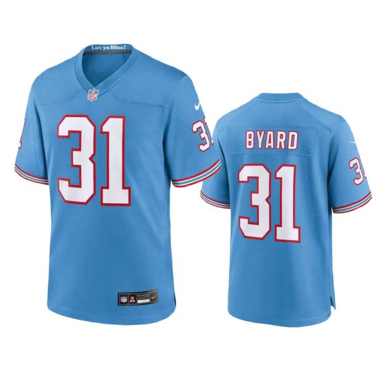 Mens Tennessee Titans #31 Kevin Byard Nike Light Blue Oilers Throwback Vapor F.U.S.E. Limited Jersey