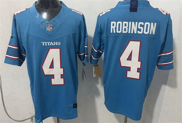 Mens Tennessee Titans #4 Wan'Dale Robinson Nike 2026 Light Blue Vapor F.U.S.E. Limited Jersey