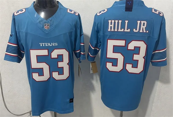 Mens Tennessee Titans #53 Anthony Hill Jr. Nike 2026 Light Blue Vapor F.U.S.E. Limited Jersey