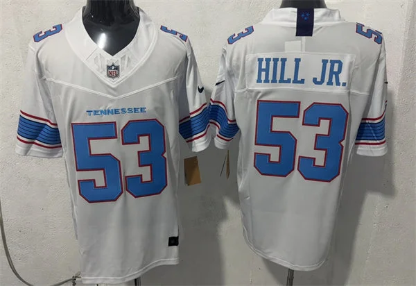 Mens Tennessee Titans #53 Anthony Hill Jr. Nike 2026 White Vapor F.U.S.E. Limited Jersey
