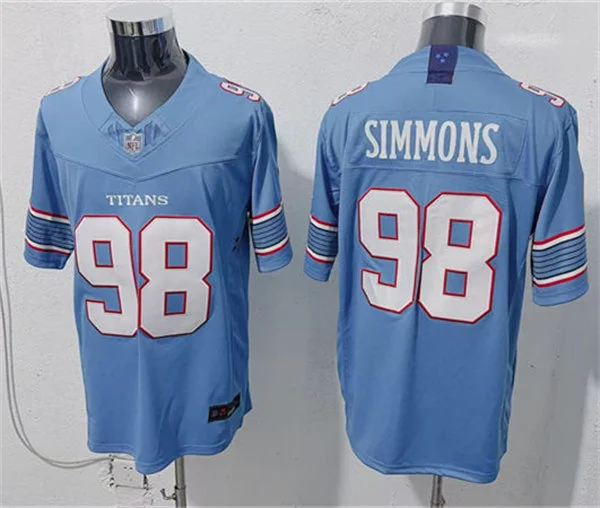 Mens Tennessee Titans #98 Jeffery Simmons Nike 2026 Light Blue Vapor F.U.S.E. Limited Jersey