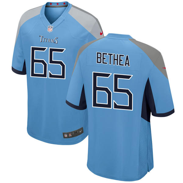 Mens Tennessee Titans Retired Player #65 Elvin Bethea Nike Light Blue Alternate Vapor F.U.S.E. Limited Jersey