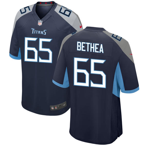 Mens Tennessee Titans Retired Player #65 Elvin Bethea Nike Navy Vapor F.U.S.E. Limited Jersey