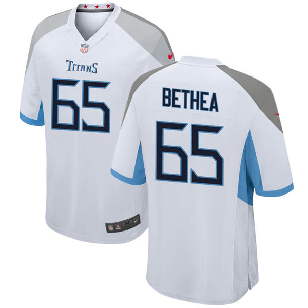 Mens Tennessee Titans Retired Player #65 Elvin Bethea Nike White Vapor F.U.S.E. Limited Jersey