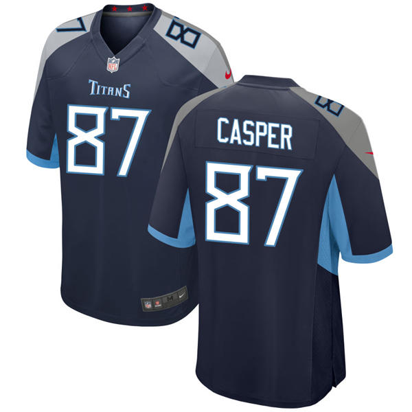 Mens Tennessee Titans Retired Player #87 Dave Casper Nike Navy Vapor F.U.S.E. Limited Jersey