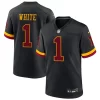 Mens Washington Commanders #1 Rachaad White 2026 Black Alternate Vapor F.U.S.E.Limited Jersey