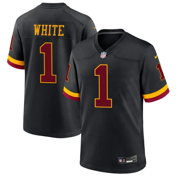 Mens Washington Commanders #1 Rachaad White 2026 Black Alternate Vapor F.U.S.E.Limited Jersey