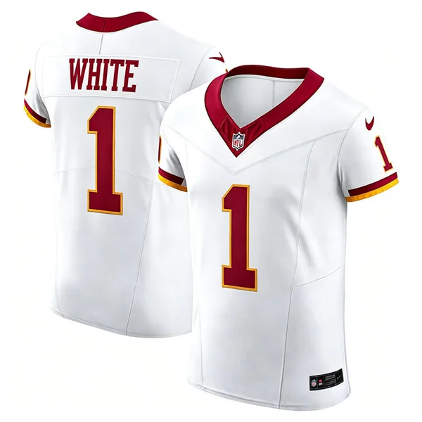 Mens Washington Commanders #1 Rachaad White Nike 2026 White Away Vapor F.U.S.E.Limited Jersey