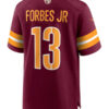 Mens Washington Commanders #13 Emmanuel Forbes Jr Burgundy Team Color Vapor Limited Jersey