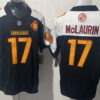 Mens Washington Commanders #17 Terry McLaurin Black White Gratitude F.U.S.E. Limited Jersey