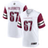 Mens Washington Commanders #67 Nick Allegretti Nike White Away Vapor Limited Jersey