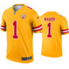 Men's Kansas City Chiefs #1 Jerick McKinnon Nike Gold Inverted Legend Jersey