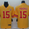 Men's Kansas City Chiefs #15 Patrick Mahomes Nike Yellow Inverted Game Jersey