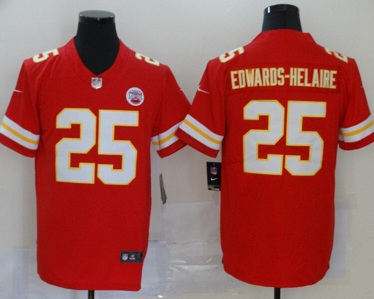 Men's Kansas City Chiefs #25  Clyde Edwards-Helaire  Nike Red Game Football Jersey