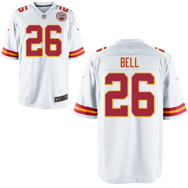 Men's Kansas City Chiefs #26 Le'Veon Bell Nike White Game Player Football Jersey
